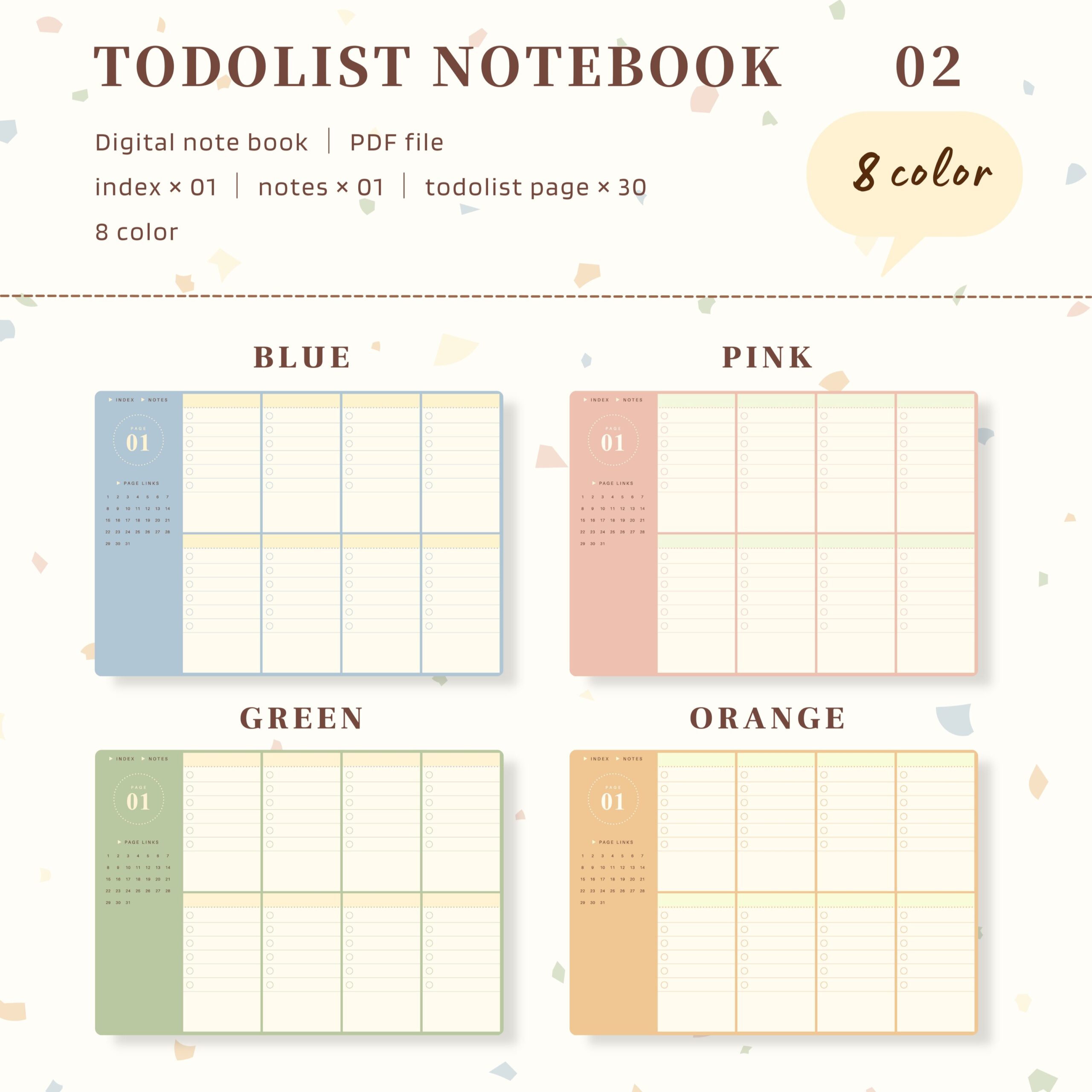 保護中: Todolist note|No.2-横向き